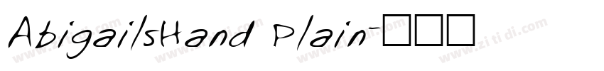 AbigailsHand Plain字体转换